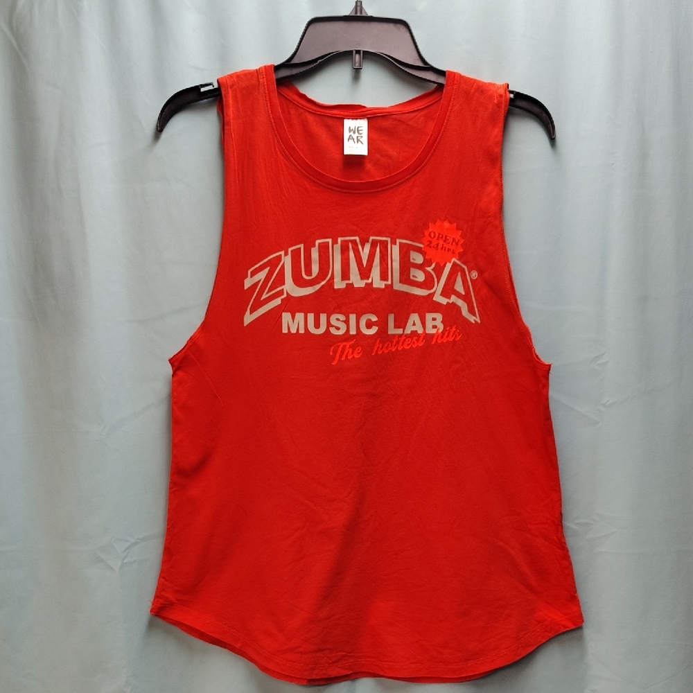 Zumba Fitness Orange Relaxed Sleeveless Tank Top